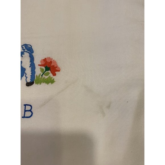 Baby Swaddle Cloth Nursery Rhyme Hand Painted 1967 34”x 45” - Picture 10 of 10